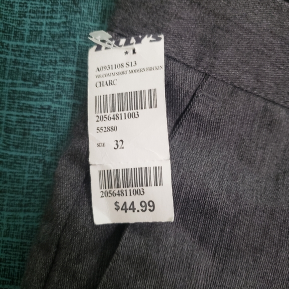 Volcom Shorts Mens 32 Gray Chino Preppy Casual Men's - Picture 12 of 12